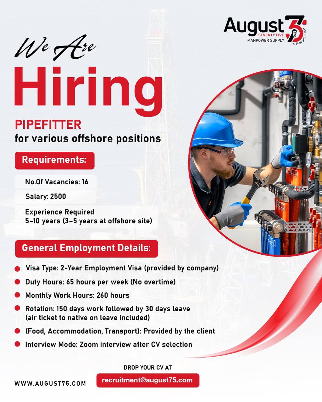 Offshore Pipefitter Job UAE